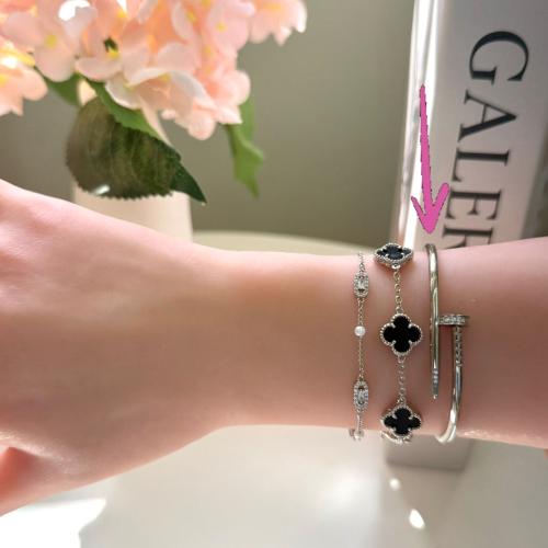 Cartier bracelet with nail design, zircon stones,...