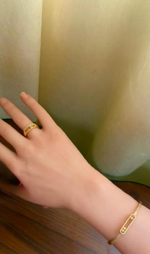 Dior bracelet with two gold lines, high quality
