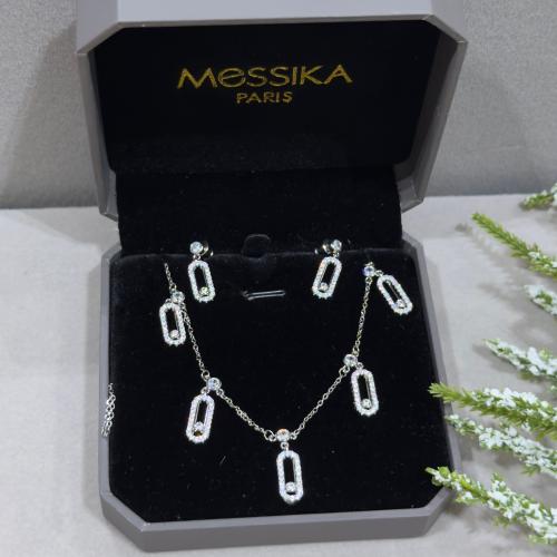Misska silver set, master quality, necklace and ea...