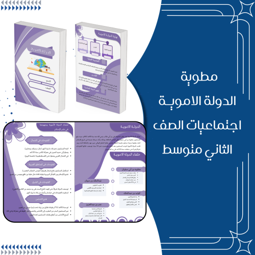 مطوية الدولة الاموية اجتماعيات الصف الثاني متوسط ا...
