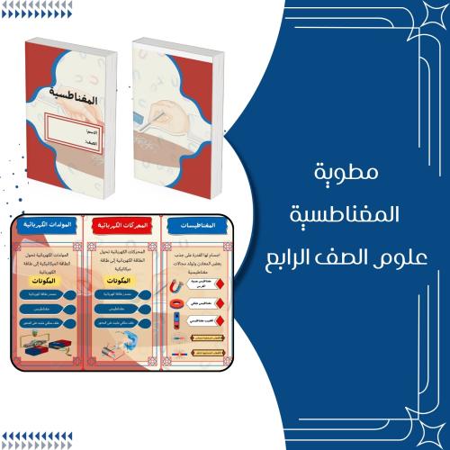 مطوية المغناطسية علوم الصف الرابع ابتدائي الترم ال...