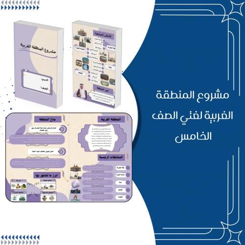 ‏مشروع المنطقة الغربية مادة لغتي الصف الخامس الترم...