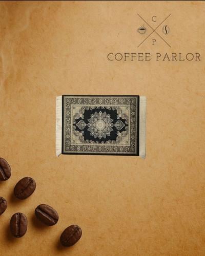 سجادة صغيرة كلاسيكية لركن القهوة لون اسود