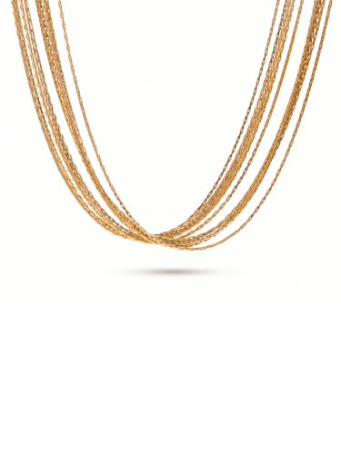 Golden Silk Layered Necklace