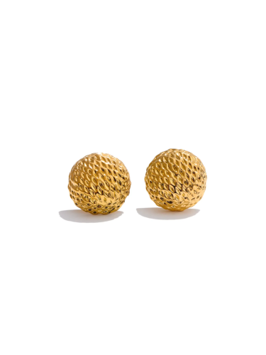 1960s Style Gold Sphere Earrings