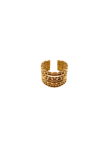 Multi Texture Cuff Ring