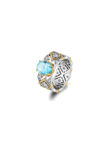 Silver Majestic Two-Tone Ring