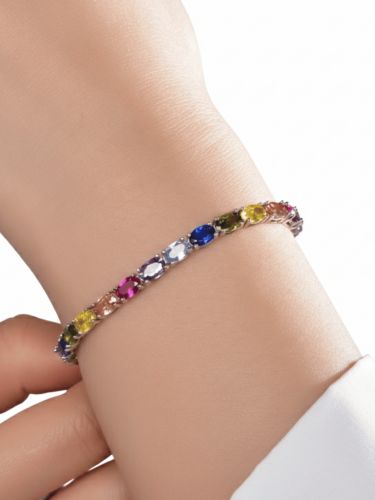 Silver Twilight Petal Bracelet