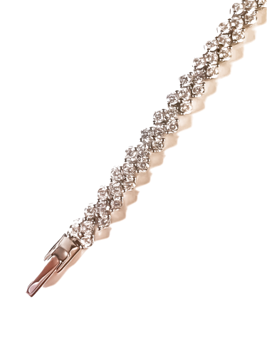 Silver Modern Mosaic Bracelet (Silver Color)