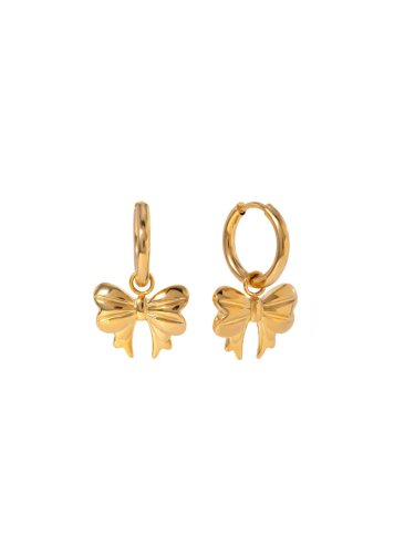 Delicate Bow Huggie Hoops Earrings