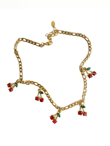 Summer Cherry Drop Necklace