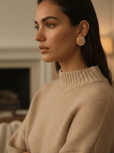 Wildflower Coin Studs Earrings