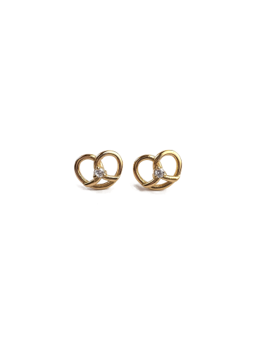 Golden Pretzel Earrings
