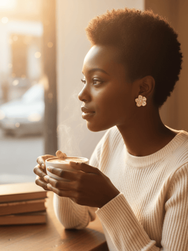 Porcelain Petal Studs Earrings