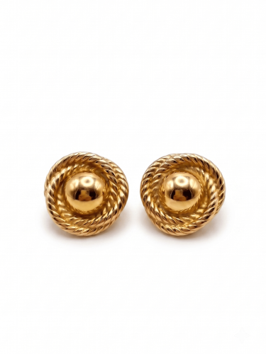 Braided Dome Stud Earrings