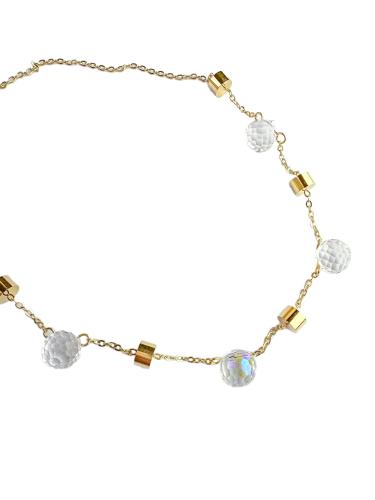 Iridescent Crystal Drop Necklace