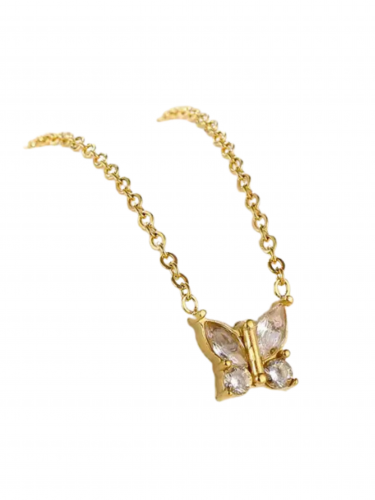 Mini Crystal Butterfly Necklace