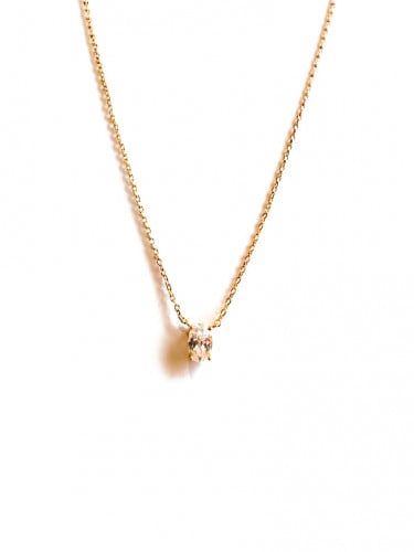 Oval Stone Pendant Necklace