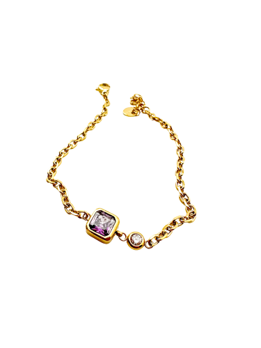 Amethyst Square Bracelet