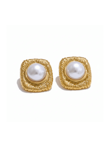 Vintage Pearl Cushion Earrings