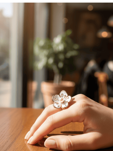 Porcelain Petal Ring