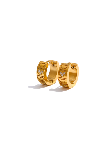Dazzling Heart Huggies Earrings