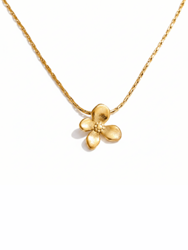 Sun-Kissed Petal Pendant Necklace