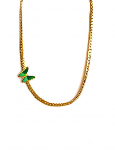 Green Butterfly Necklace