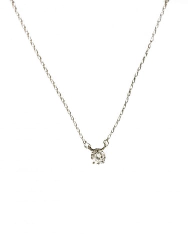 Silver Solitaire Necklace