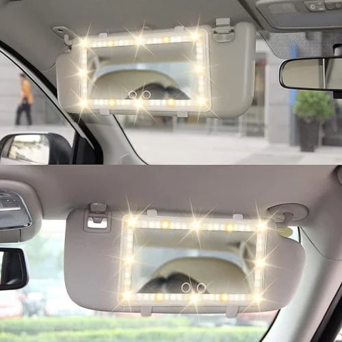 مرآة سيارة مزودة بإضاءة LED