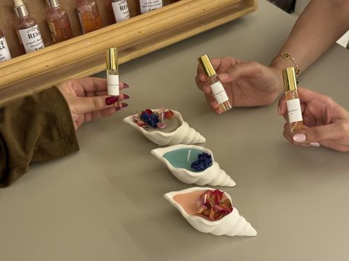 شمعة الصدف + عطر