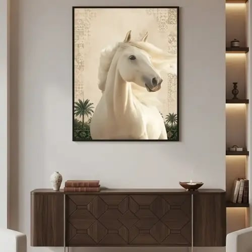 لوحة خيل عربي أصيل كانفس – حضور عربي يلفت الأنظار