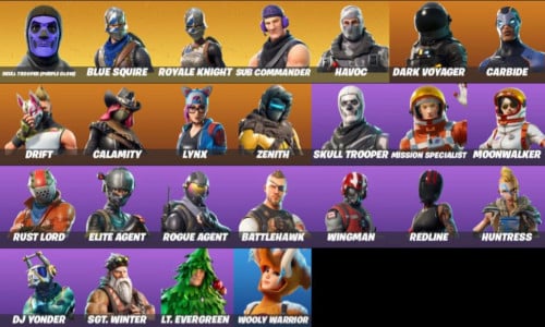 سكلتون بنفسجي + بلاك نايت +32سكن خامللل يربط اكس ب...