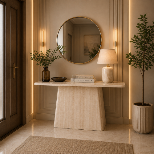 كونسول رخام فاخر – تصميم عصري للمداخل