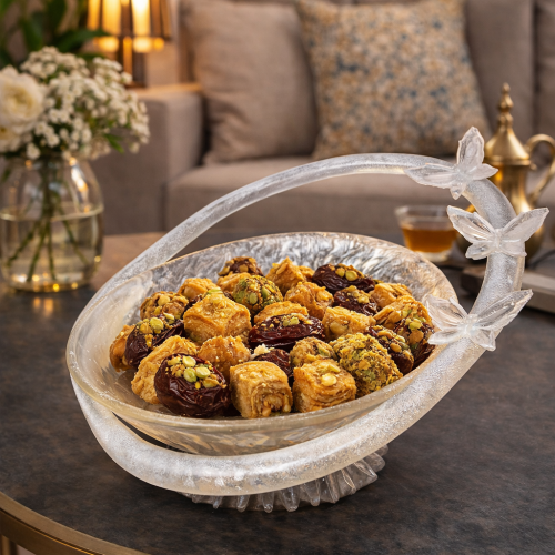 صحن تقديم حلا - فاخر مصنوع من الريزين