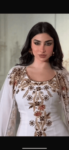 جلابيه إمارتيه شيفون قطعتين