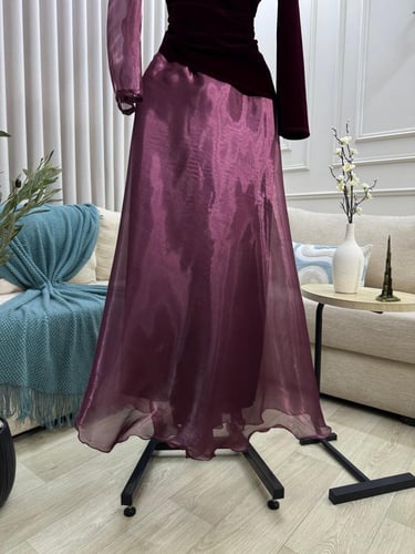 فستان سهره عنابي