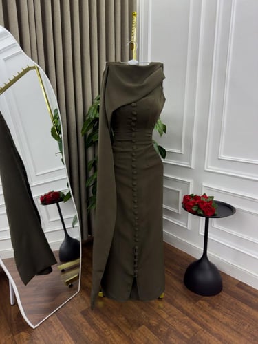 فستان سهره زيتي