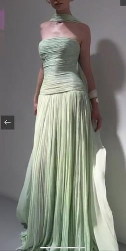فستان ناعم فستقي