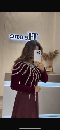 فستان سهره عنابي