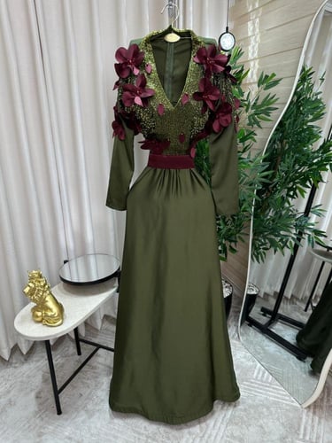 فستان سهره زيتي