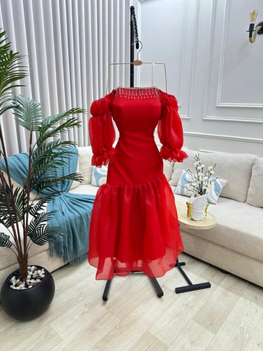 فستان سهره احمر