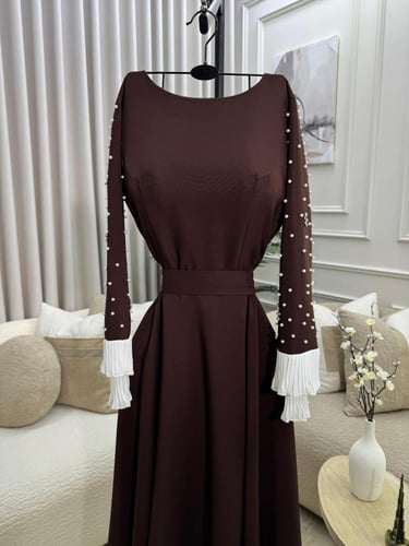 فستان سهره بني