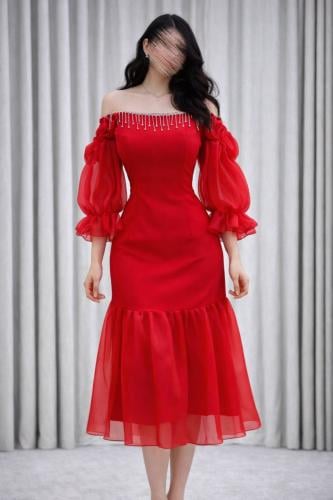 فستان سهره احمر