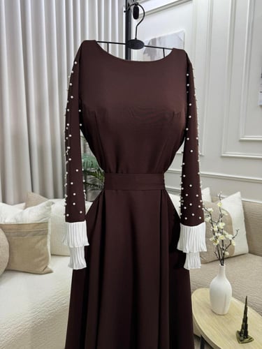 فستان سهره بني