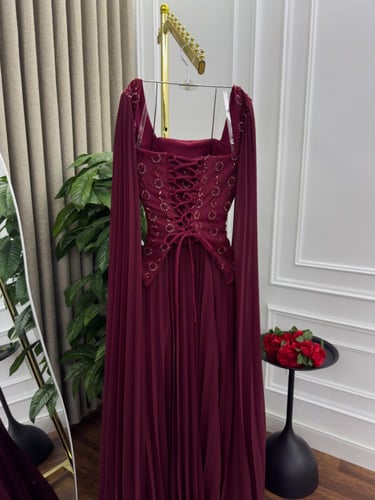 فستان سهره برغندي