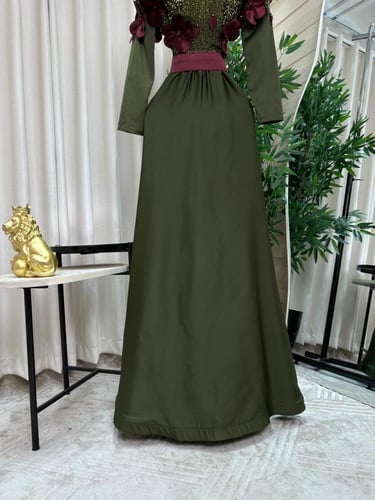 فستان سهره زيتي