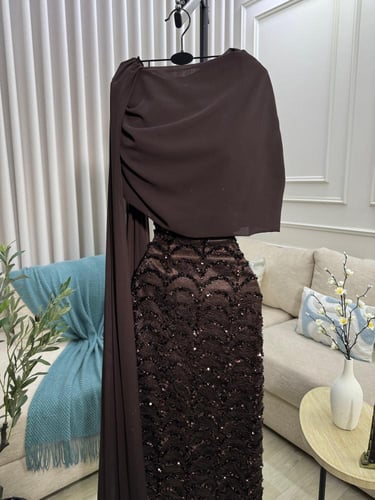 فستان سهره بني