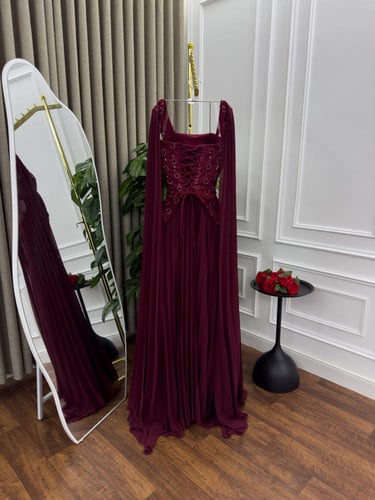 فستان سهره برغندي