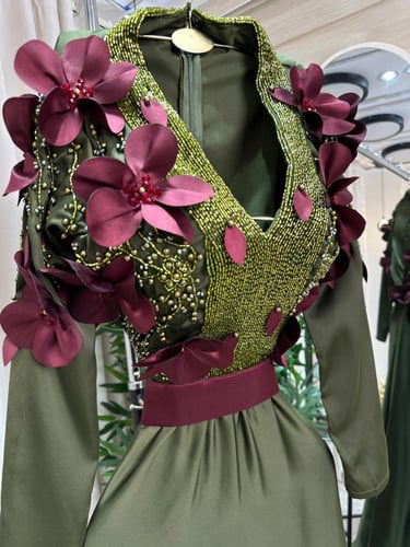 فستان سهره زيتي